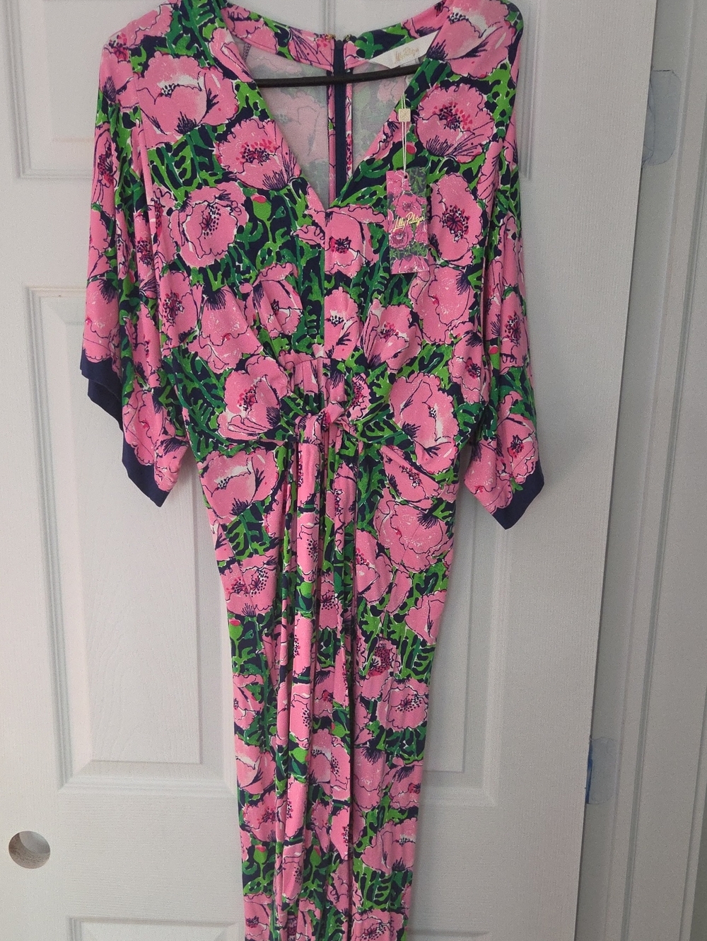 Lilly Pulitzer Pink and Green Floral Maxi Dress Nwt Florrie